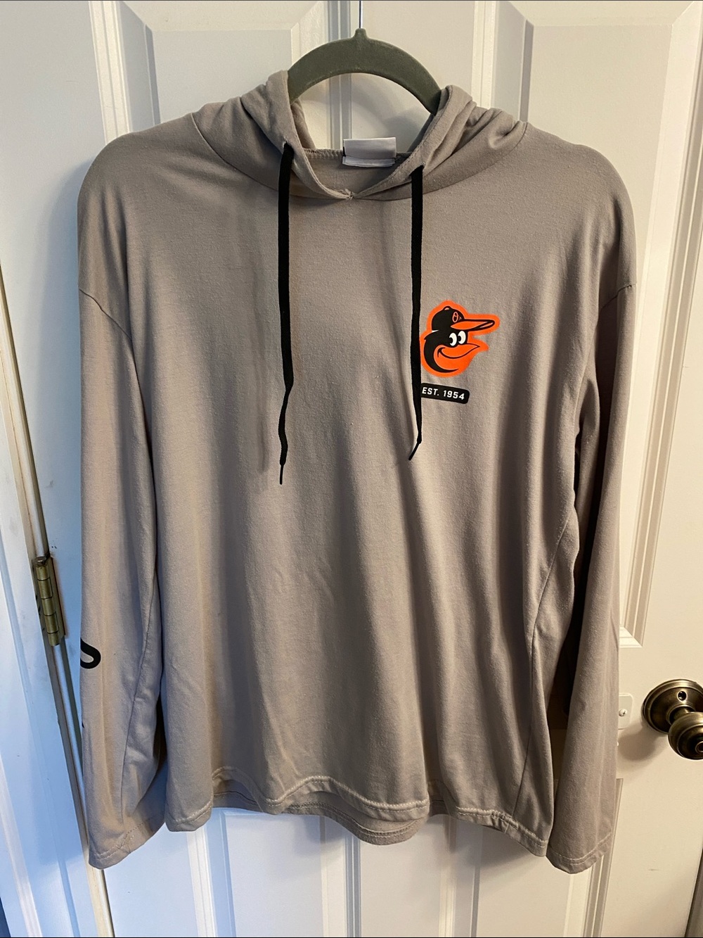 Baltimore Orioles Gray Hooded Long-Sleeve Pullover